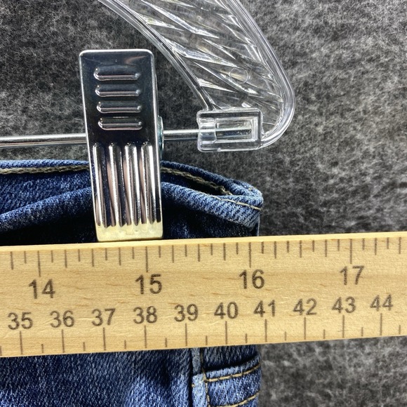 Levis Jeans Mens 32x32 Blue 505‎ Mid Rise Western Cowboy Straight Dark Wash - Picture 4 of 12